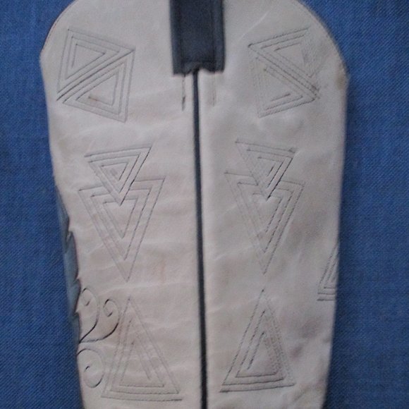 EIGHT SECOND ANGEL ~ COWGIRL WESTERN BOOTS ~ 6 ~ EMBROIDERY ~ LOGO ~ DISTRESSED - Picture 8 of 12